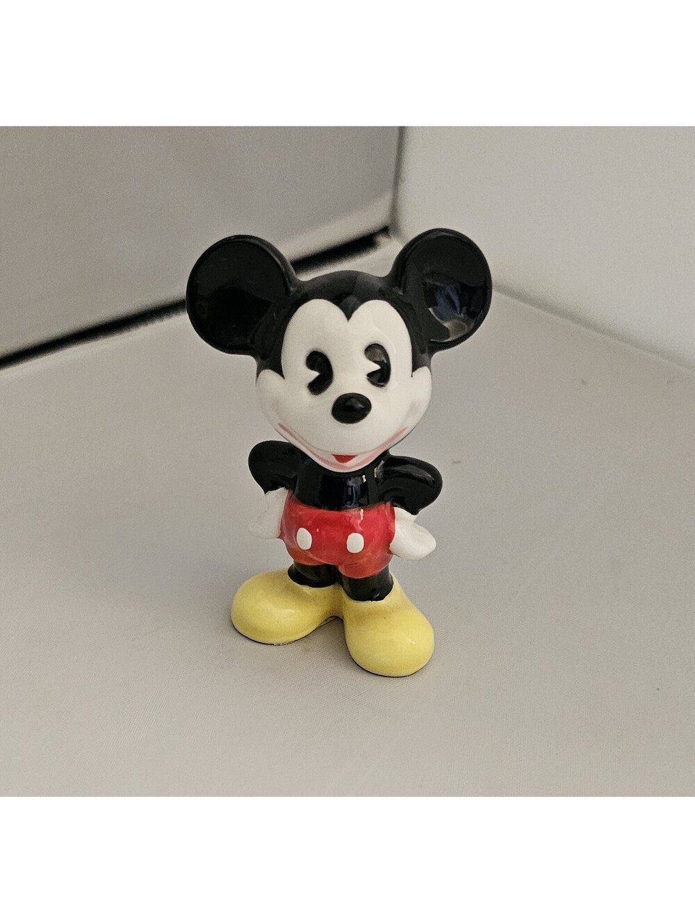 Vintage Disney Mickey Mouse Ceramic Figurine Rare Made in JAPAN